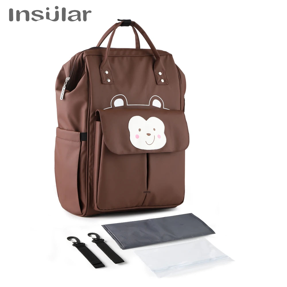 Waterproof Mummy Diaper Backpack Cartoon Design Mother Maternity Nappy Travel Bag Large Capacity Baby Care Nursing Stroller Bags