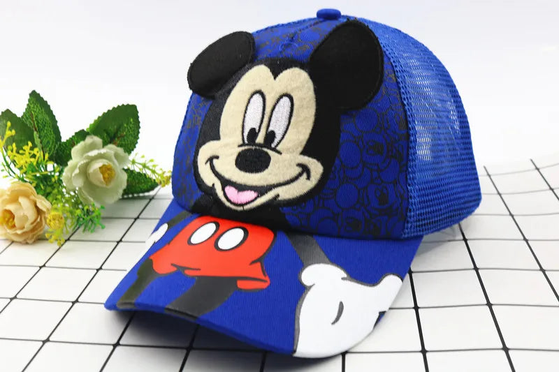 Disney Mickey Mouse Hat Disney Anime Snapback Baseball Cap Boys Girls Baby Hip Hop Hat Spring Summe Outdoor Hat Adjustable