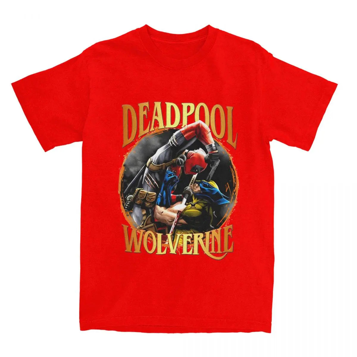 Explosive Deadpool Wolverine Men Women T Shirt Tee Shirt Short Sleeve Round Collar T-Shirt 100% Cotton Plus Size Clothing