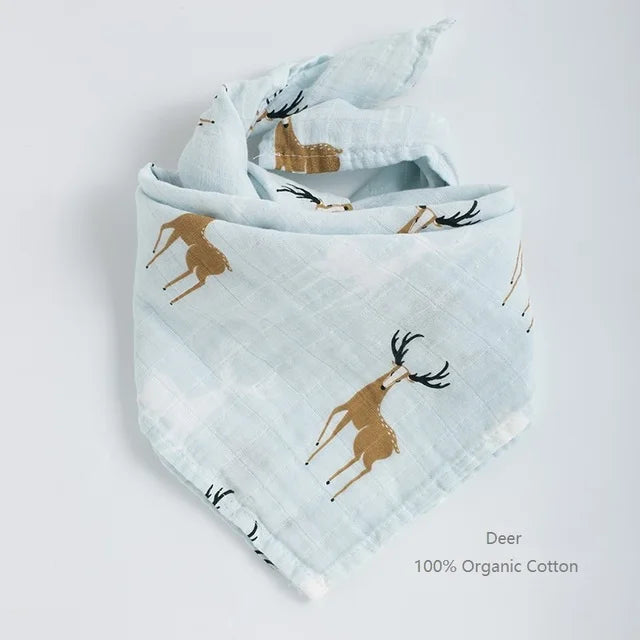Organic Cotton/Bamboo Cotton Muslin Swaddles Wrap Burpy Towel Scarf Bibs Muslin Baby Blankets Newborn Diaper Pielucha 60*60cm
