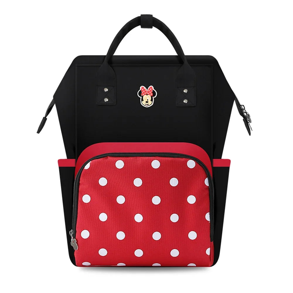 Disney Baby Diaper Backpack Moms Baby Nursing Bag Mother Maternity Nappy Changing Bag Travel Stroller USB Heating Mickey Series