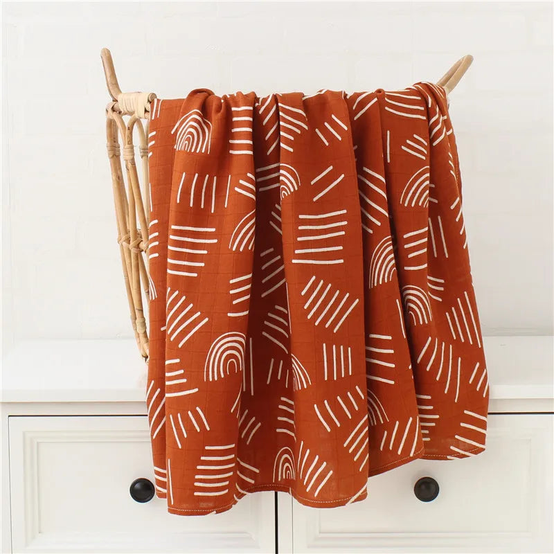 Bamboo Baby Blanket Newborn Swaddle Baby Stuff Mushroom Muslin Blanket Organic Cotton Baby Nursery Infant Receiving Blanket