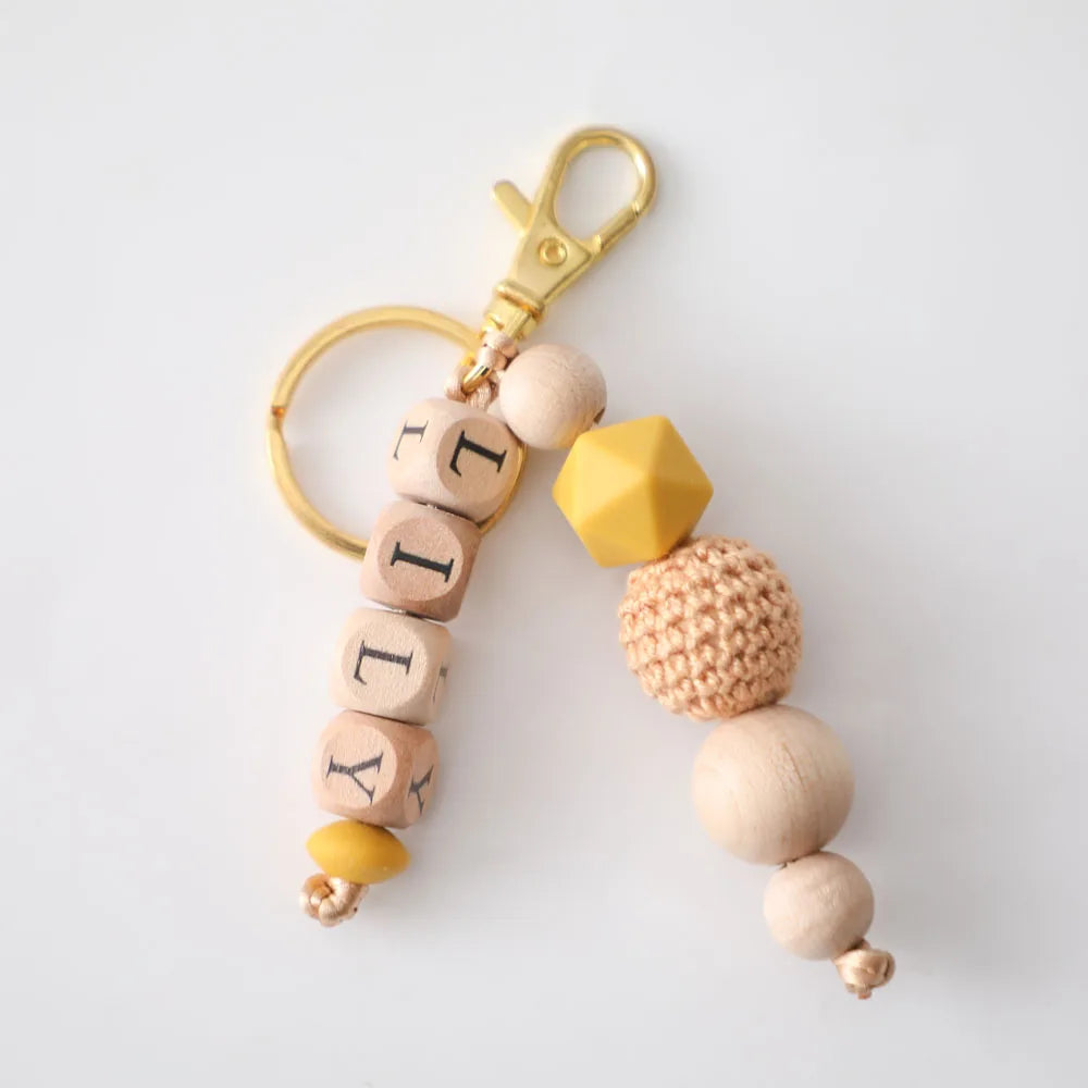 1pc Personalized Name Baby Pacifier Clips Chain Sunflower Wood Pacifier Clips Safe Teething Chain Soother Chew Toy Dummy Clips