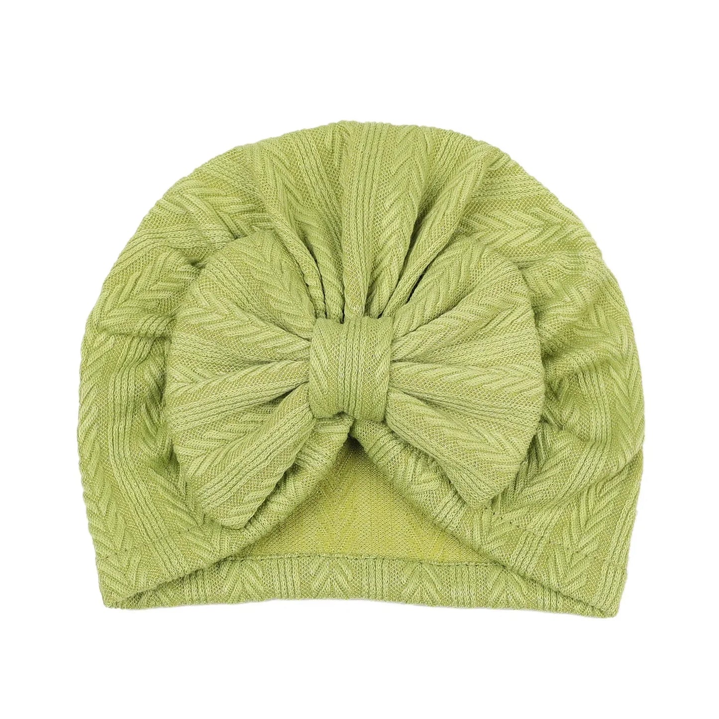 Cute Bow Baby Turban Hat Soft Elastic Kids Beanie Spring Summer Breathable Solid Color Baby Girl Bonnet Hats for Newborn Infant