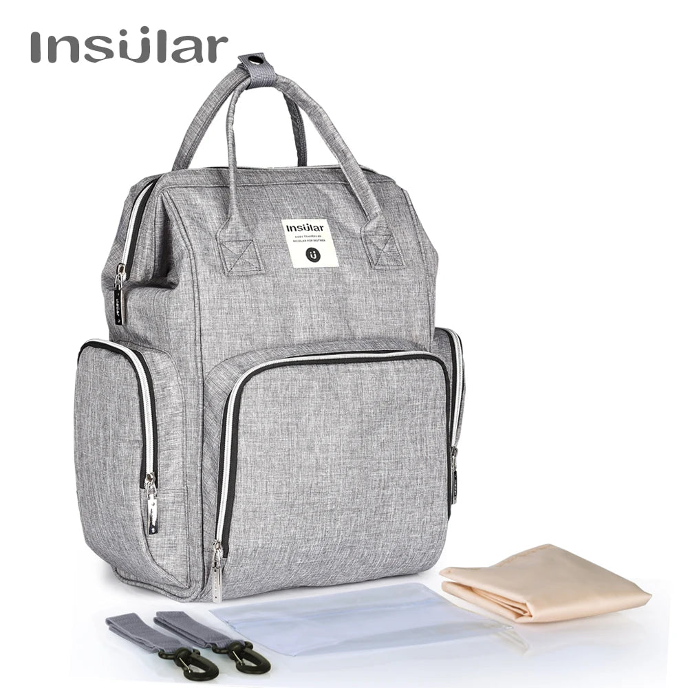 Insular Baby Diaper Backpack Bag Mummy Maternity Nappy Stroller Bag Large Capacity Baby Bag Travel Backpack Designer Nursing Bag