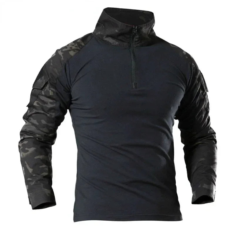 Combat Uniform Shirt Camouflage US Asian Size S-3XL Cargo Sport Tops Airsoft Paintball Tactical T-Shirts Hiking