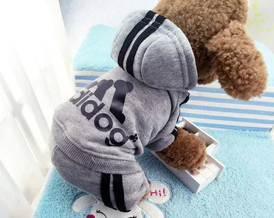 Winter Warm Pet Dog Clothes Soft Cotton Four-legs Hoodies Outfit For Small Dogs Chihuahua Pug Sweater Clothing Puppy Coat Jacket
