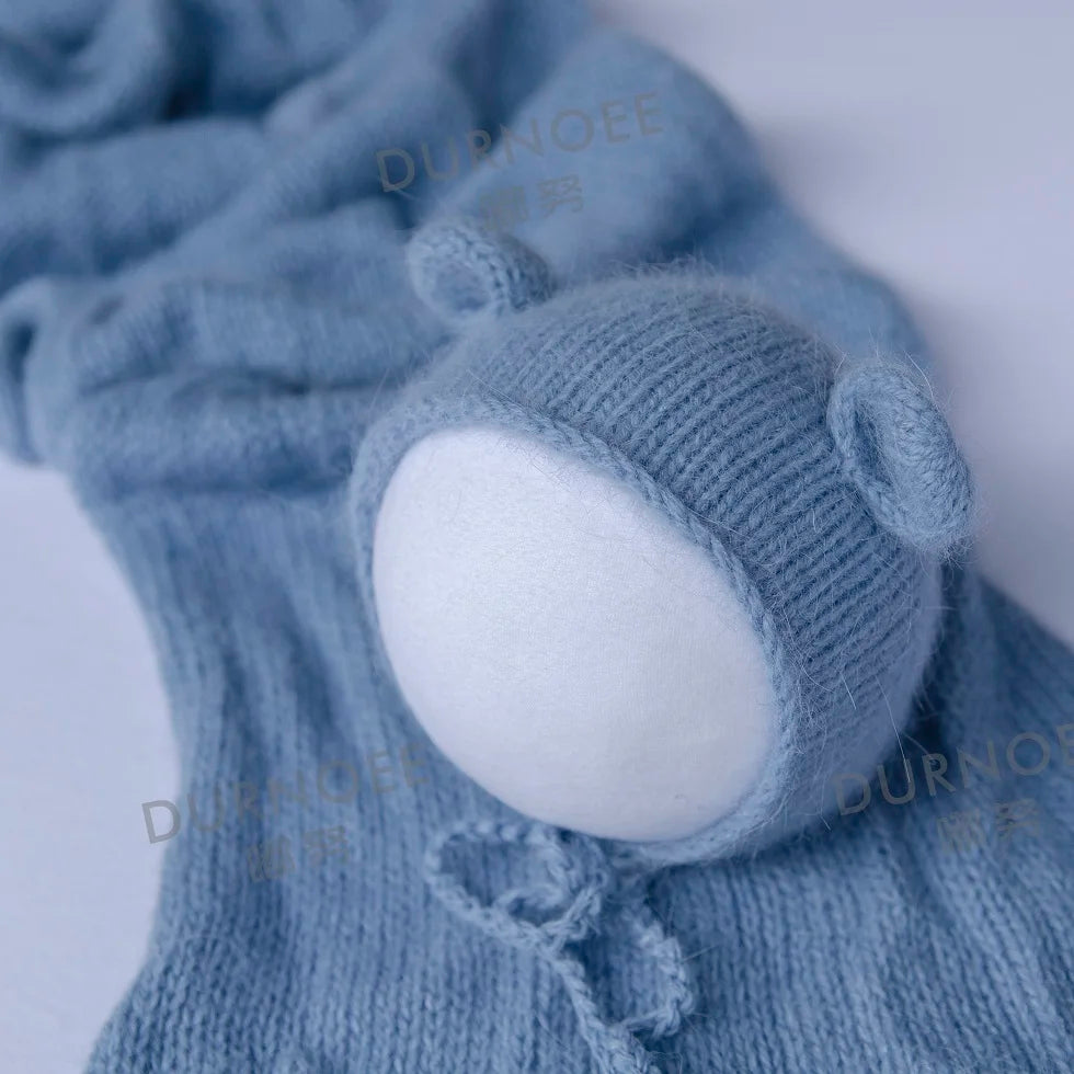 Newborn Photography Props Handmade Dolls Knitted Rabbit Bear Baby Photography Studio Accessoires