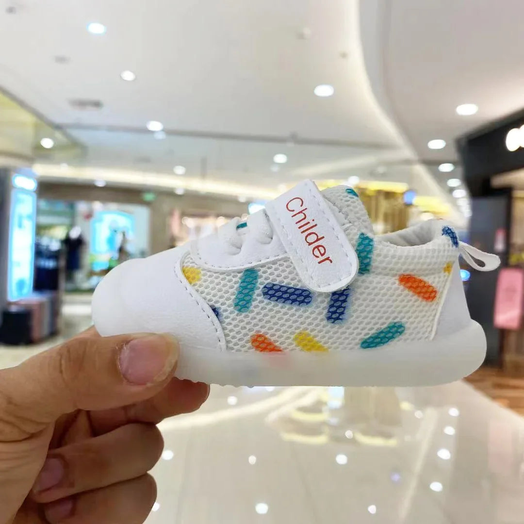 Boys/Girls Baby Walking Shoe 2023 Spring/Autumn New 0-2 Year Old Shoe Soft Sole Mesh Breathable Baby Shoe Nude Shoe bebê أحذية