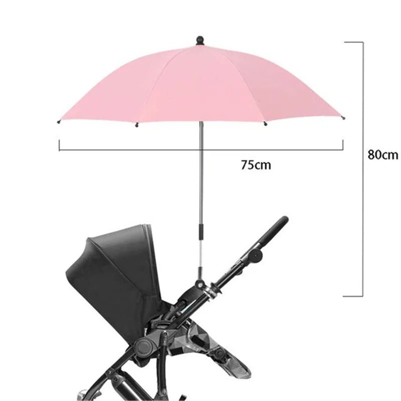 UV Protection Baby Stroller Umbrella With Clamp Universal Sunscree Rainproof Stroller Cover Umbrella Baby Stroller Accessories