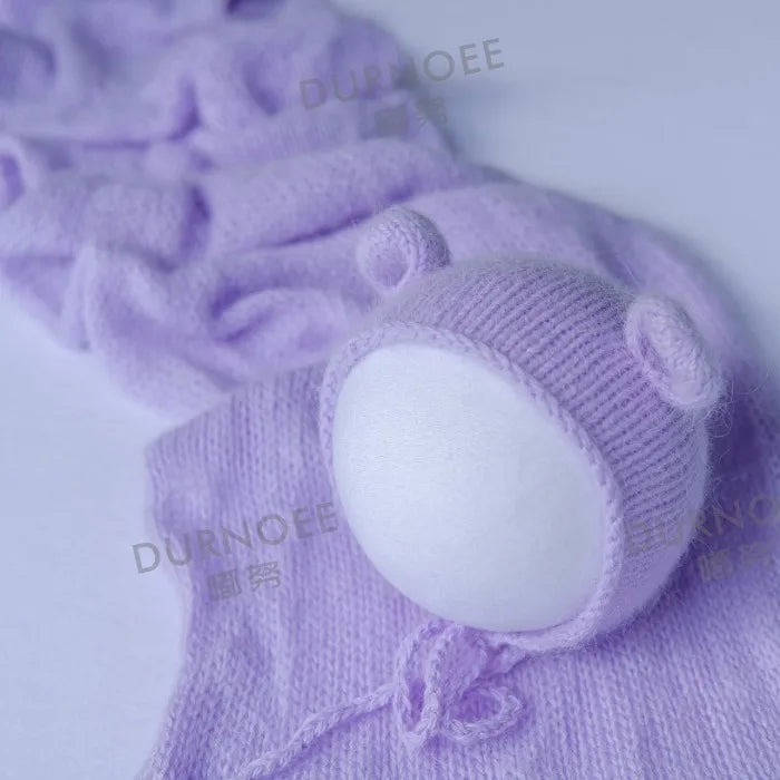Newborn Photography Props Handmade Dolls Knitted Rabbit Bear Baby Photography Studio Accessoires