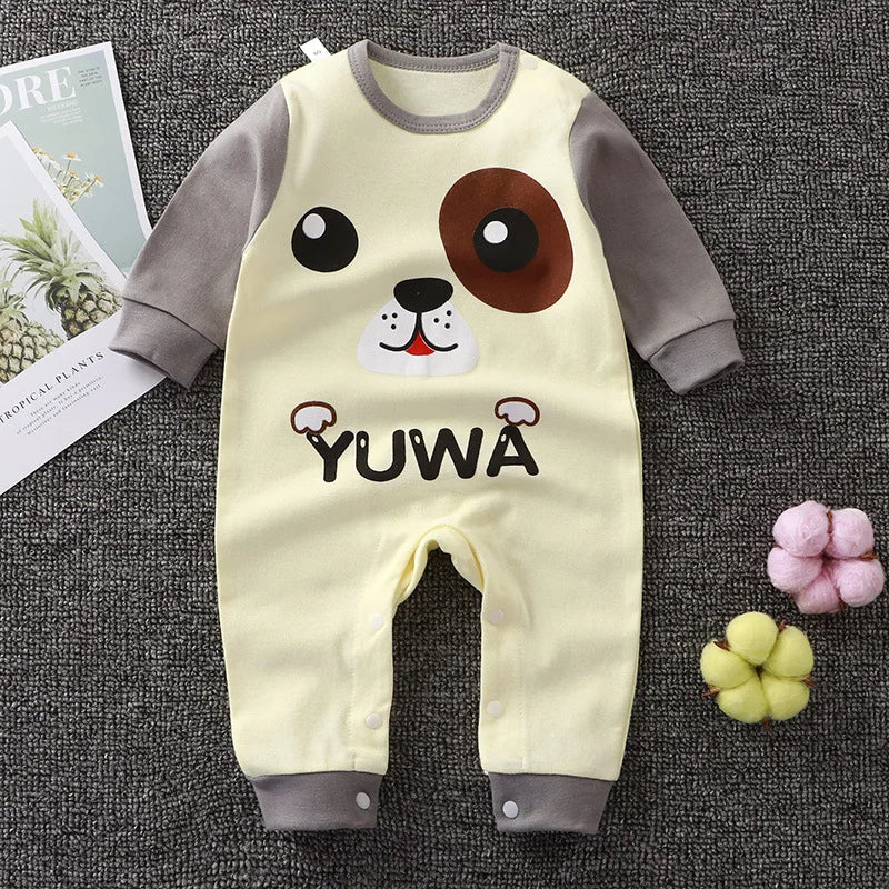 Newborn Baby Spring Autumn Romoers Long Sleeve Ha Clothes Baby Boys Girl New Year Costume For Baby Dinosaur Print Baby Clothes