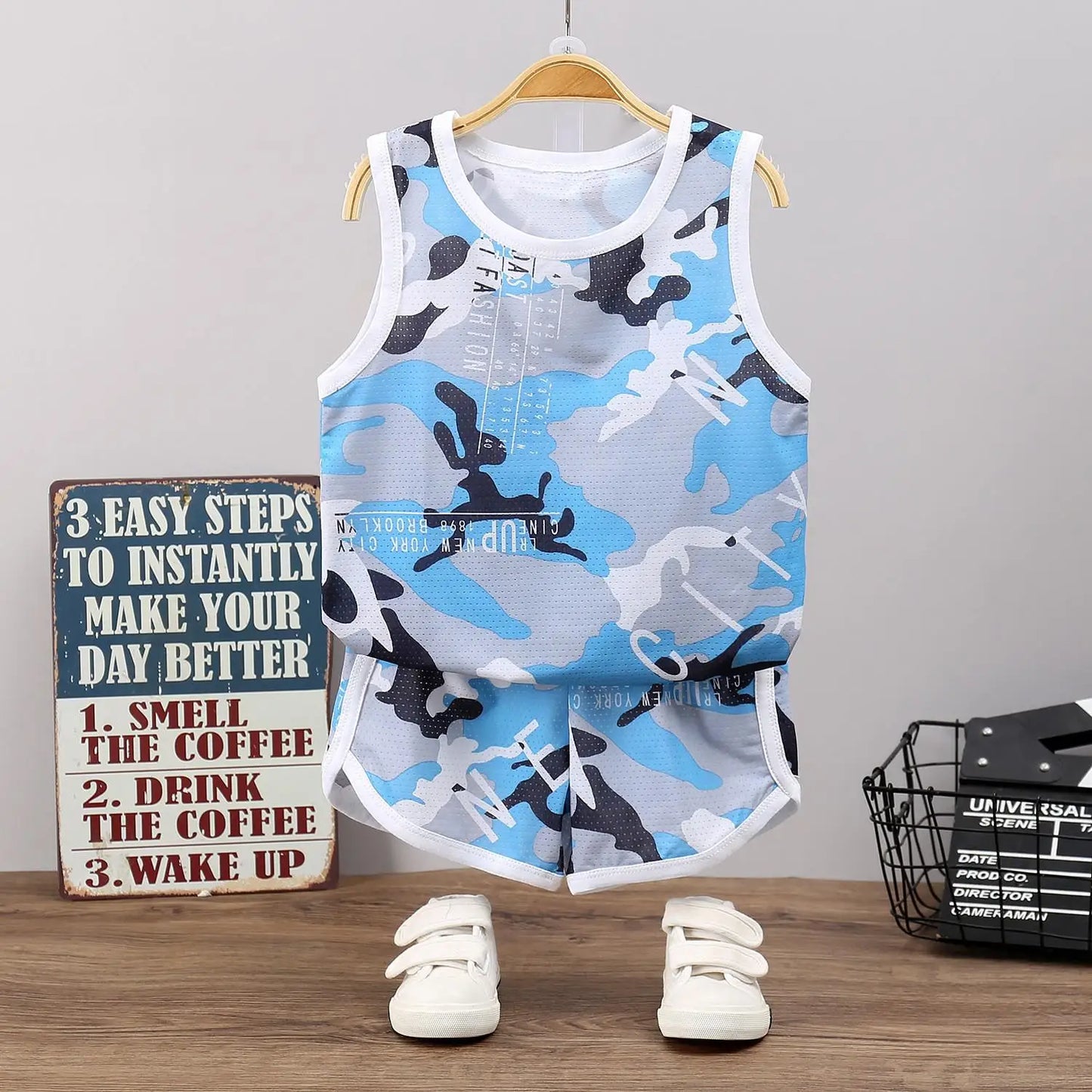 Summer New Boys Baby Sports Infant Clothing Set Kids Cotton Tracksuit Vest Shorts 2pcs Toddler Boy Sleeveless Clothes Suit