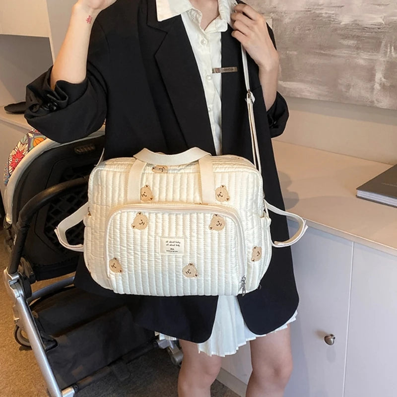 Portable Handbag Storage Shoulder Oxford Cloth Mother Bag Case Handbag with Spacious Storage for Baby Product