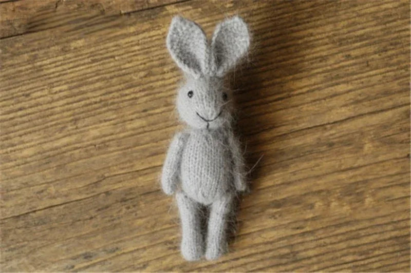 Newborn Photography Props Handmade Dolls Knitted Rabbit Bear Baby Photography Studio Accessoires