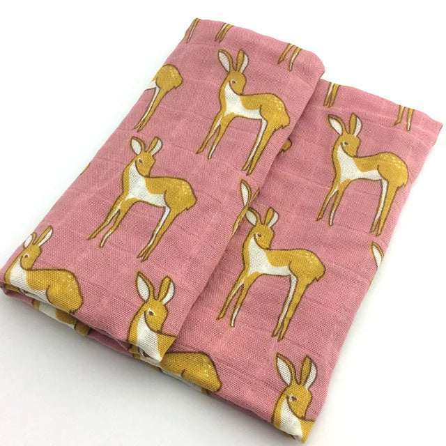Organic Cotton/Bamboo Cotton Muslin Swaddles Wrap Burpy Towel Scarf Bibs Muslin Baby Blankets Newborn Diaper Pielucha 60*60cm