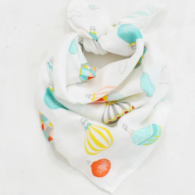 Cotton Baby Swaddle Newborn Muslin Swaddle Blanket for Girls & Boys Soft Baby Bath Towel Cute Infants Baby Bibs