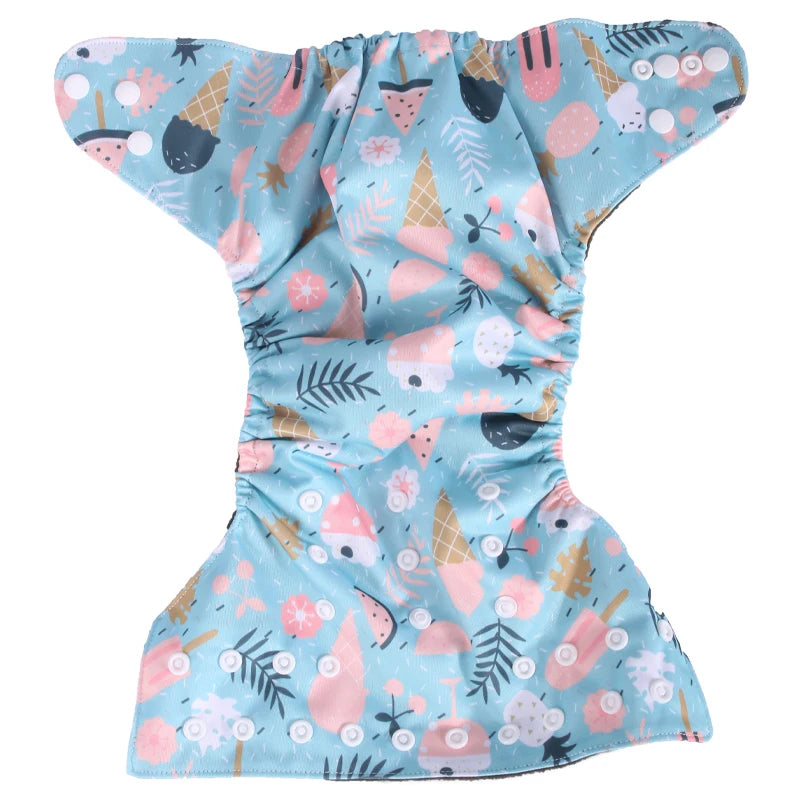 Bamboo Charcoal Lining Eco-friendly Nappy Reusable Infant Cloth Diaper Washable Toilet Training Pant Baby Shower Gift Fit 0-3Y