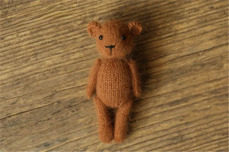 Newborn Photography Props Handmade Dolls Knitted Rabbit Bear Baby Photography Studio Accessoires