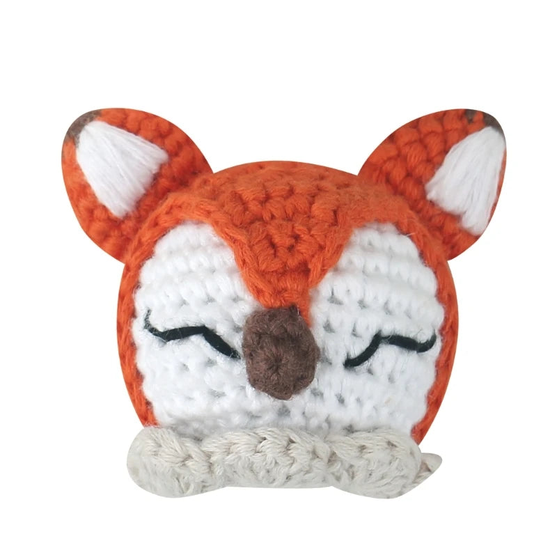 Handmade Crochet Bear Animal elephant Head Knitting Beads DIY Baby Pacifier Chain Chewable Accessories Newborn Teether Toy