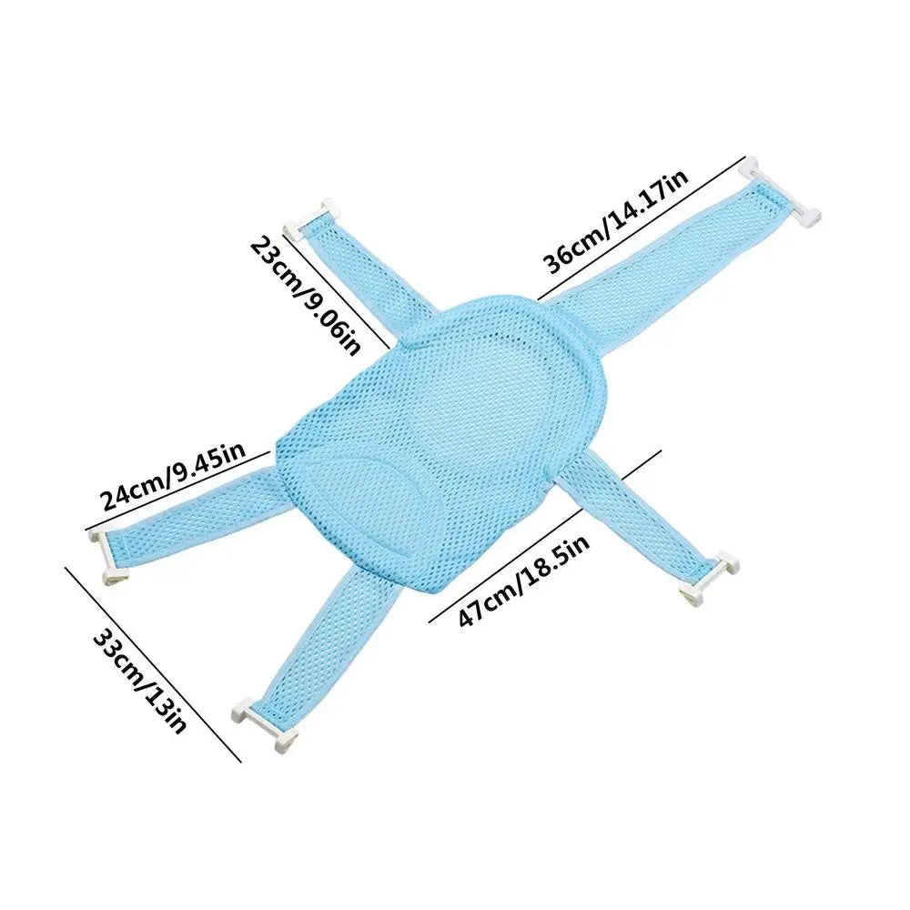 Children Bath Shower Cradle Bed Seat mat Adjustable Cross-shaped Anti-slip Newborn Bath Net Bathtub Pad Protector Accessories