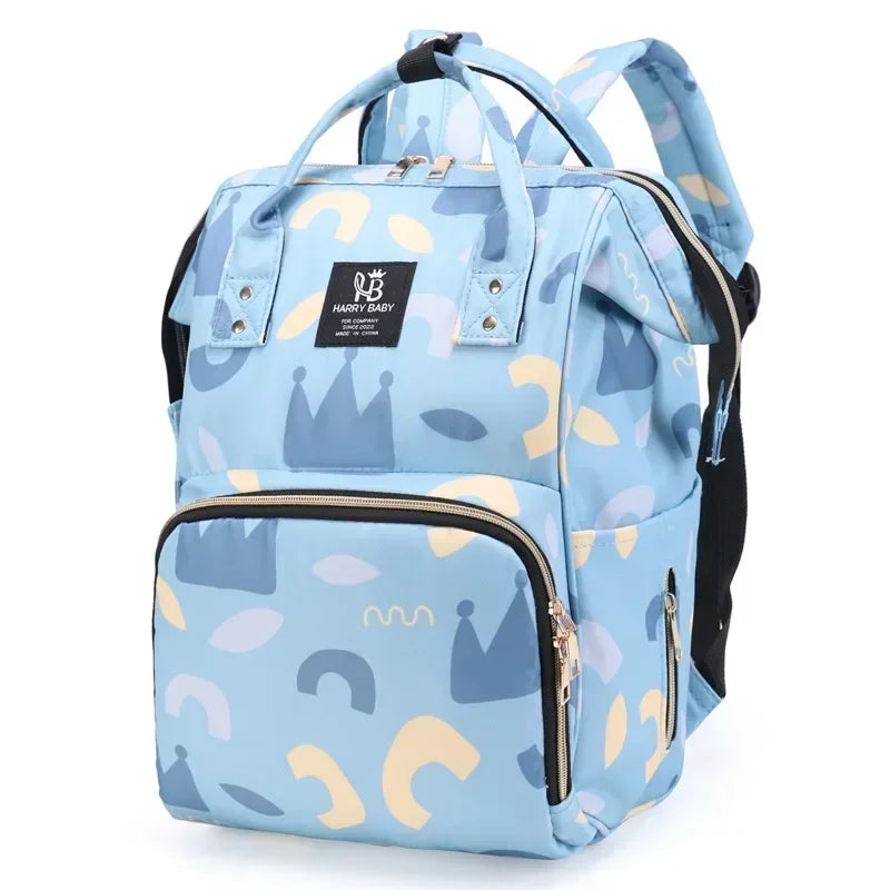 Fashion Print Nappy Backpack Bag Mummy Large Capacity Bag Mom Baby Multi-function Outdoor Travel Diaper Bags for Baby Care Stuff