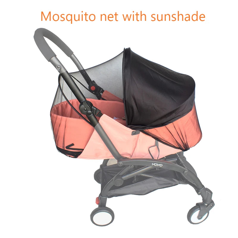 Baby Stroller Sleeping Basket Accessories Mosquito Net With Sunshade for Babyzen Yoyo Newborn Nest