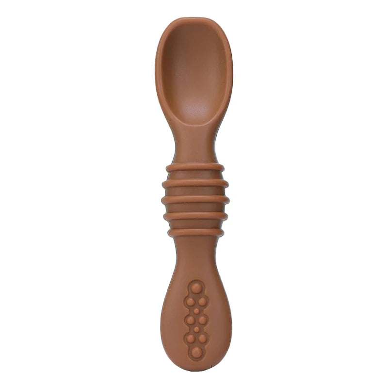 Baby Spoon Forks Set Food Grade Silicone Sticky Spoon Children Cutlery Training Spoon Kids Feeding Tableware Kitchen Accessories