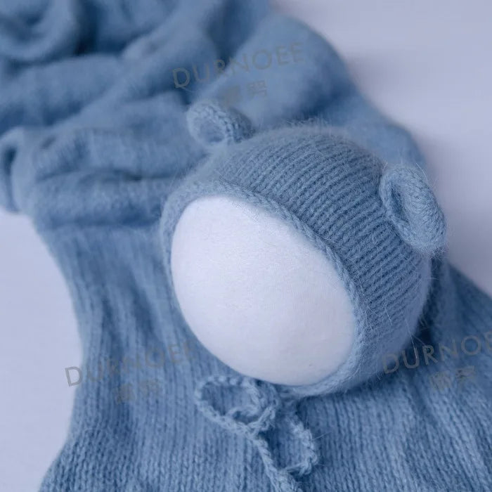 Newborn Photography Props Handmade Dolls Knitted Rabbit Bear Baby Photography Studio Accessoires