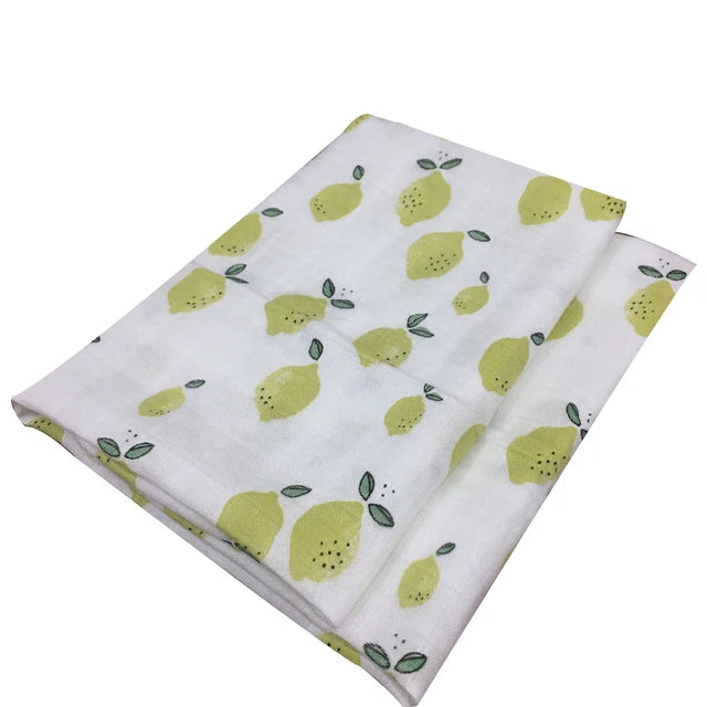 Cotton Baby Swaddle Newborn Muslin Swaddle Blanket for Girls & Boys Soft Baby Bath Towel Cute Infants Baby Bibs
