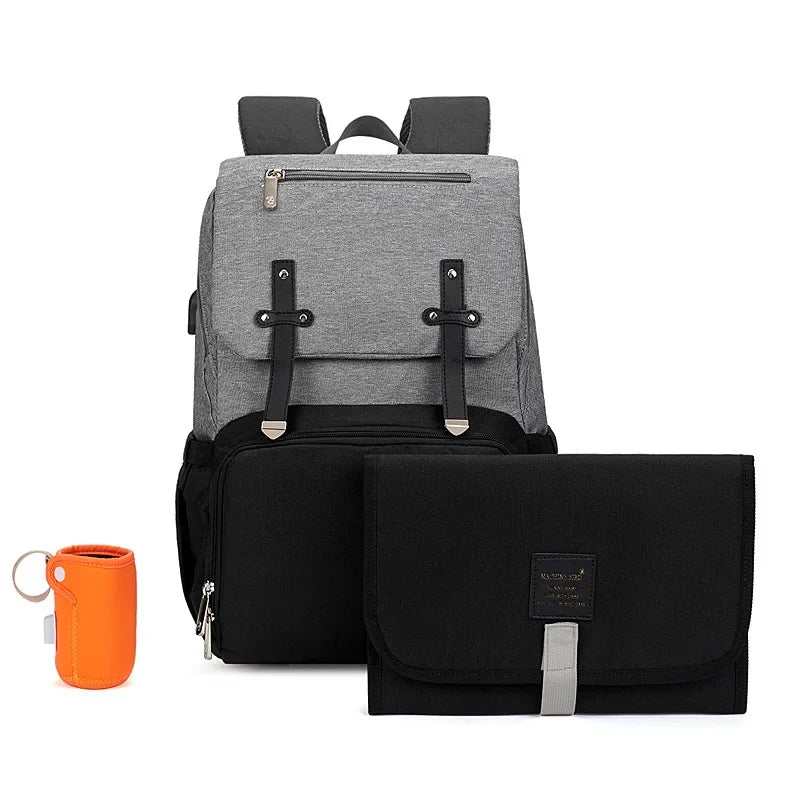 2022 Fashion New Baby Diaper Bag Backpack Multifunctional Diaper Bag Organizer with Thermal Milk Bottle Bag Baby Bags for Mom