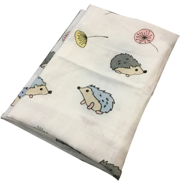 Hot sale Baby Blankets Newborn Soft Organic Cotton Baby Bibs Muslin Swaddle Wrap Feeding Burp Cloth Towel Scarf Baby Stuff