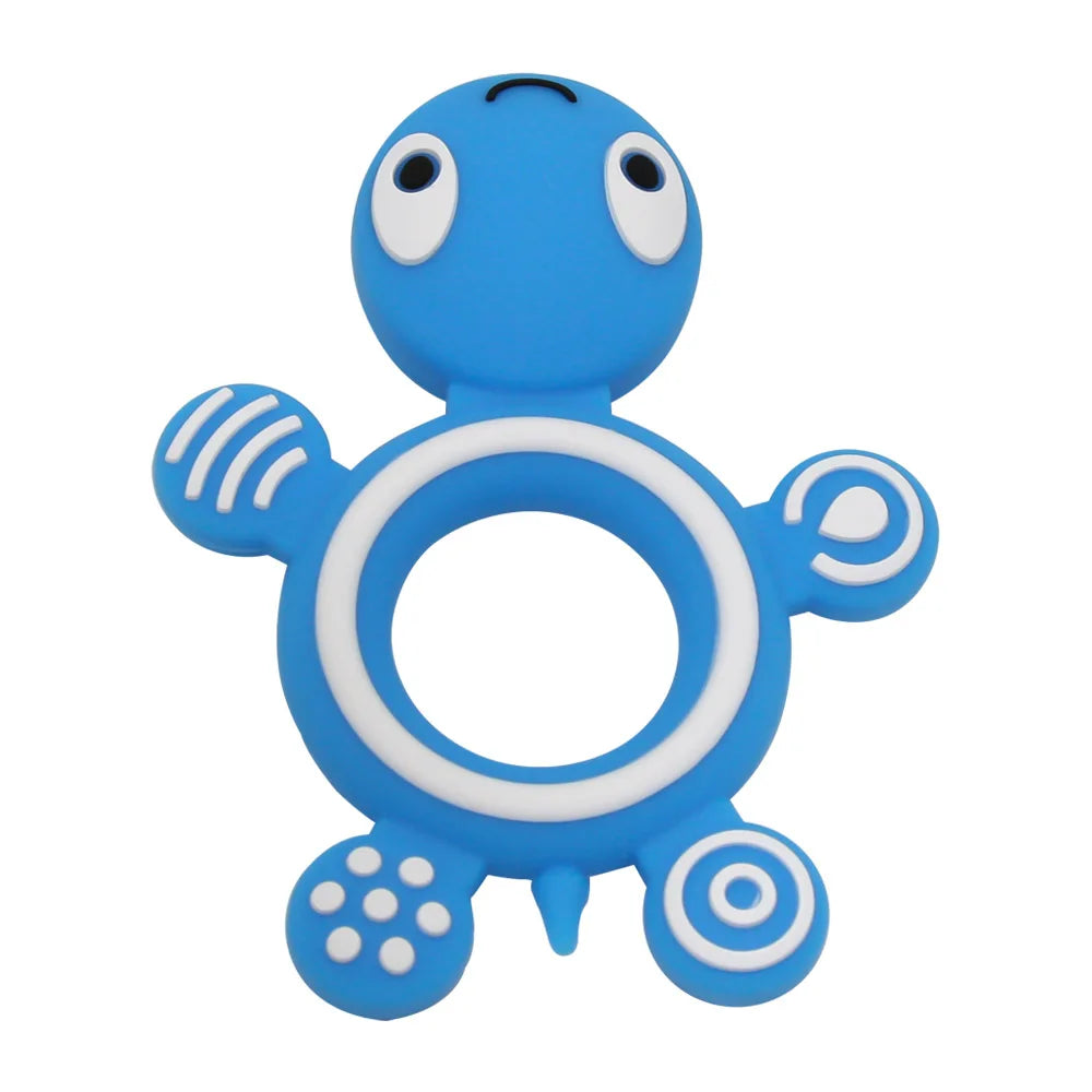 Cute-idea Silicone Baby Teethers 1pc Turtle Animal cartoon Food Grade Silicone Tiny Rod Kids Goods Nurse Gift Baby Teething Toy