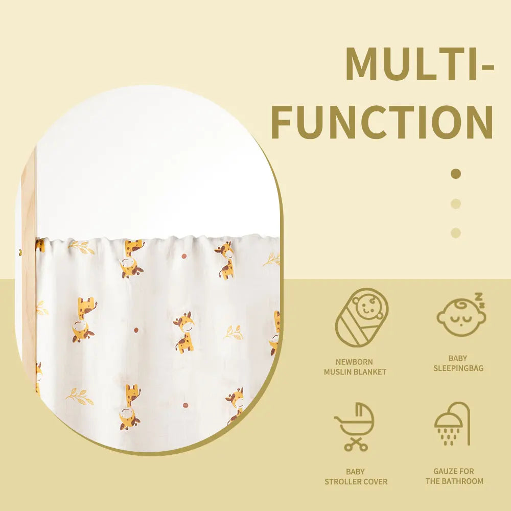 Kangobaby 2Pieces/Set 70% Bamboo+30% Soft Cotton Baby Swaddle Wraps Cotton Baby Muslin Blankets Newborn 100% Bamboo Muslin Quilt