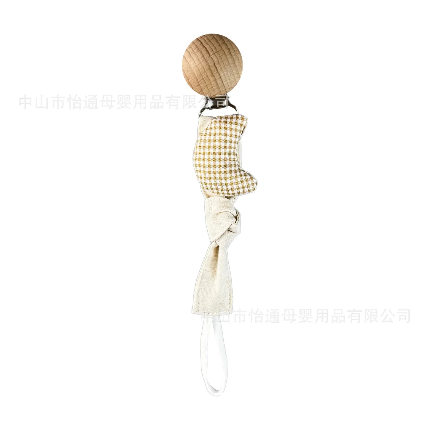 Infant Newborn Cotton Wooden Pacifier Chain Holder for Pacifier Baby Pacifier Clip Nipple Soother Dummy Holder Attache Tetine