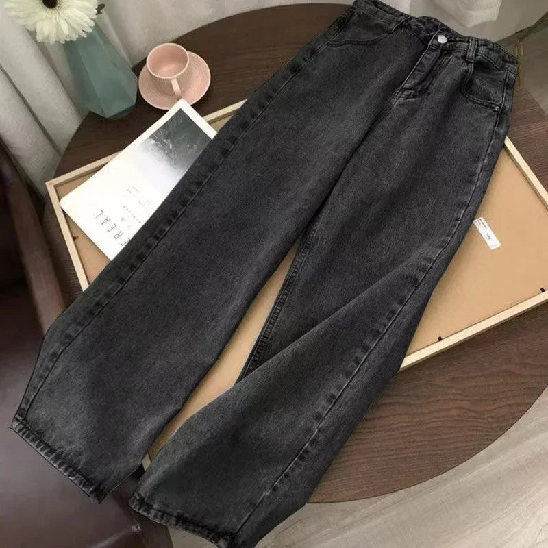 Y2K Jeans New Gothic Embroidery Casual Washed Cowboy Pants Men Retro Streetwear Hip Hop Loose Fashion High Waist Straight pants