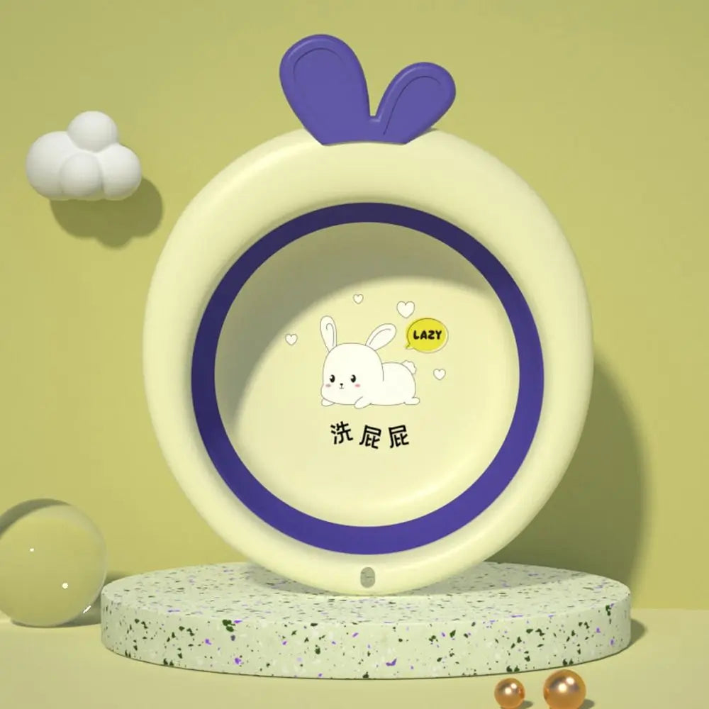 Children Wash Face Basin Household Basin Foldable Baby Bath Tub Kids Cartoon Rabbit Washbasin Infant Nursing Supplies