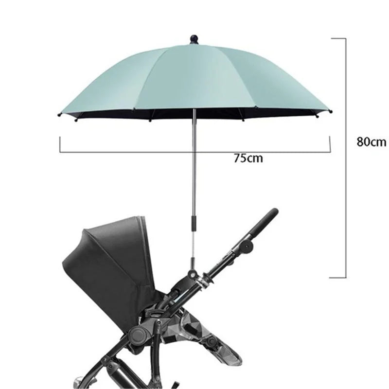 UV Protection Baby Stroller Umbrella With Clamp Universal Sunscree Rainproof Stroller Cover Umbrella Baby Stroller Accessories