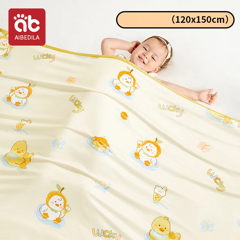 AIBEDILA Knitted Double-layer Banket Muslin Swaddles Wrap Burpy Towel Scarf Bibs Baby Blankets Newborn Diape