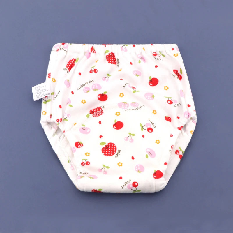Baby Waterproof Reusable Training Pants 6 Layers Cotton Baby Diaper Cute Infant Shorts Nappies Panties Nappy Changing Underwear