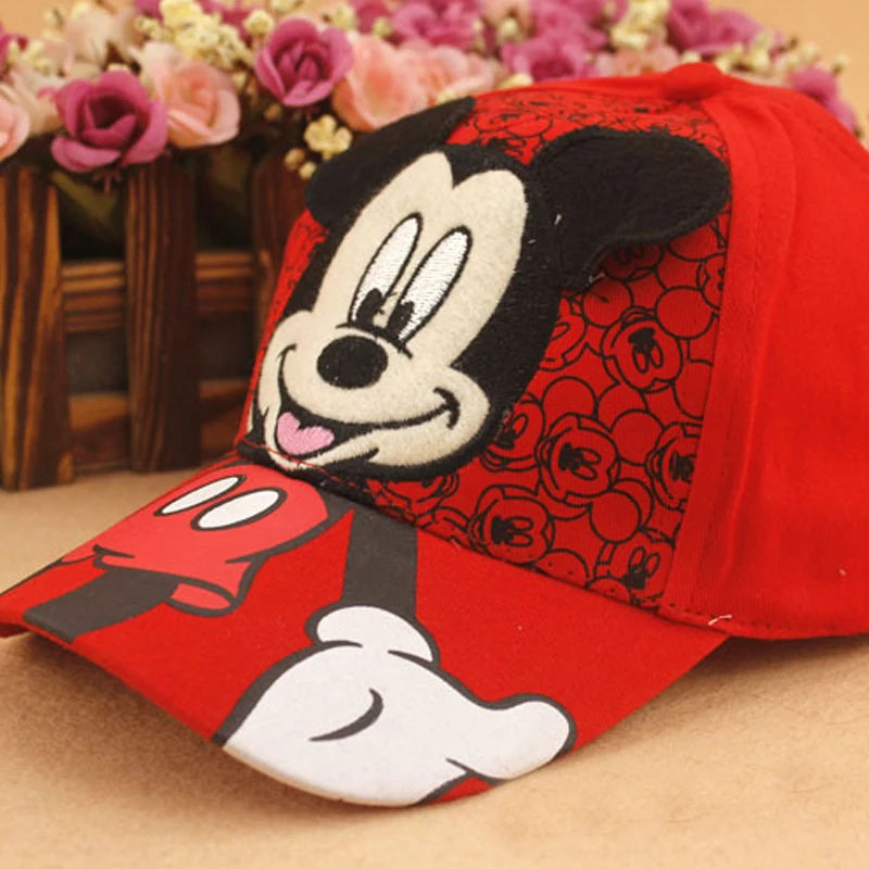 Disney Mickey Mouse Hat Disney Anime Snapback Baseball Cap Boys Girls Baby Hip Hop Hat Spring Summe Outdoor Hat Adjustable