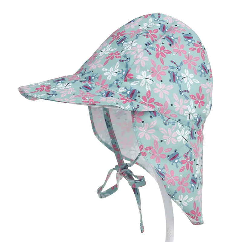 Brand Baby Kids Swimming Cap Summer Cartoon Sun Protection Beach Sun Hats Waterproof for Boys Girls Children Outdoor Hat