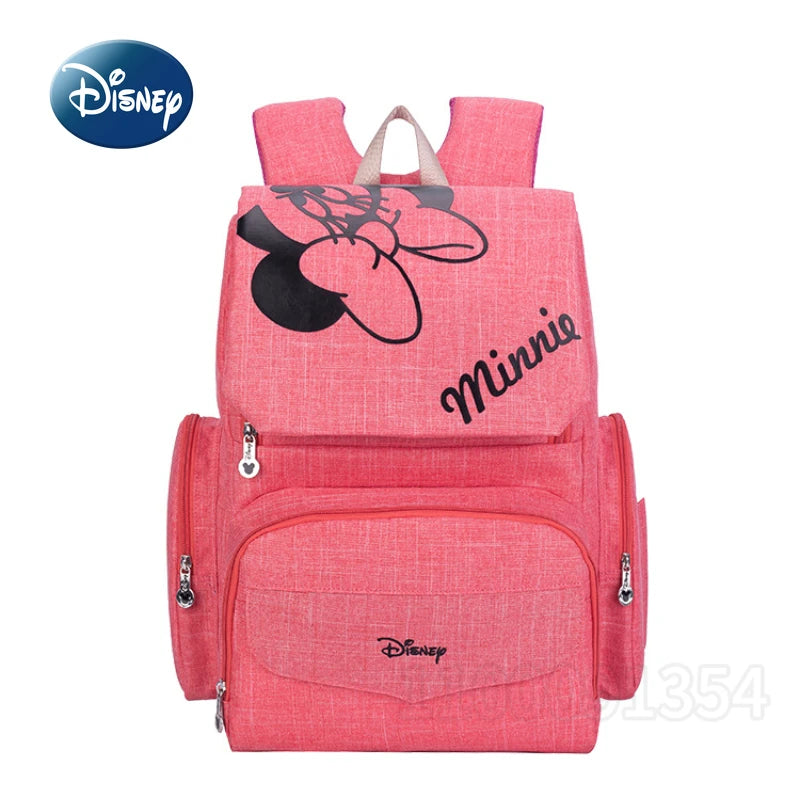 Disney Mickey Original New Diaper Bag Backpack Cartoon Baby Bag Large Capacity Baby Diaper Bag Multi Functional High Quality