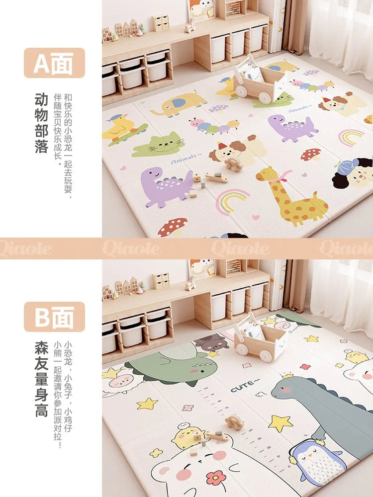 Baby Play Mat, Foldable & Waterproof Play Mat for Floor, Reversible Foam Playmat for Babies and Toddlers Infants, Crawling Mat