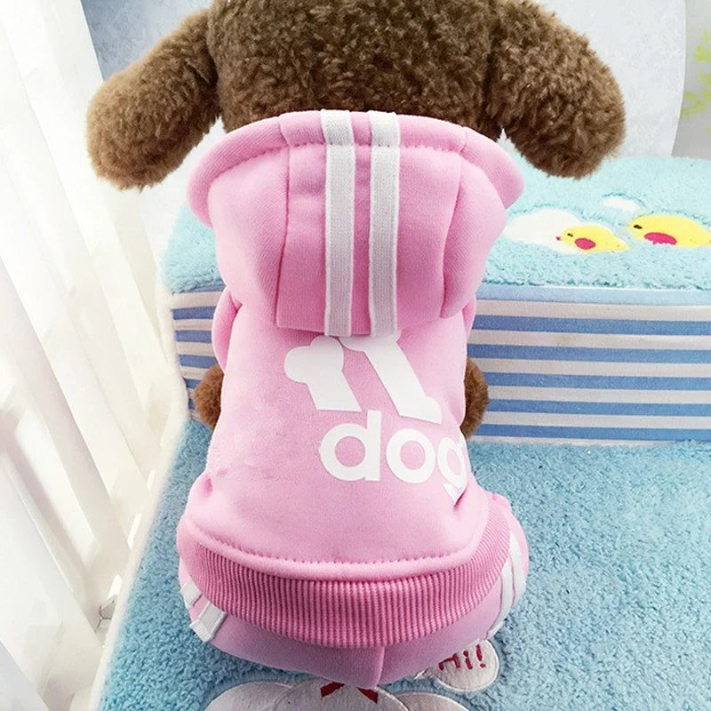 Winter Warm Pet Dog Clothes Soft Cotton Four-legs Hoodies Outfit For Small Dogs Chihuahua Pug Sweater Clothing Puppy Coat Jacket