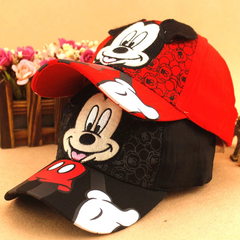 Disney Mickey Mouse Hat Disney Anime Snapback Baseball Cap Boys Girls Baby Hip Hop Hat Spring Summe Outdoor Hat Adjustable