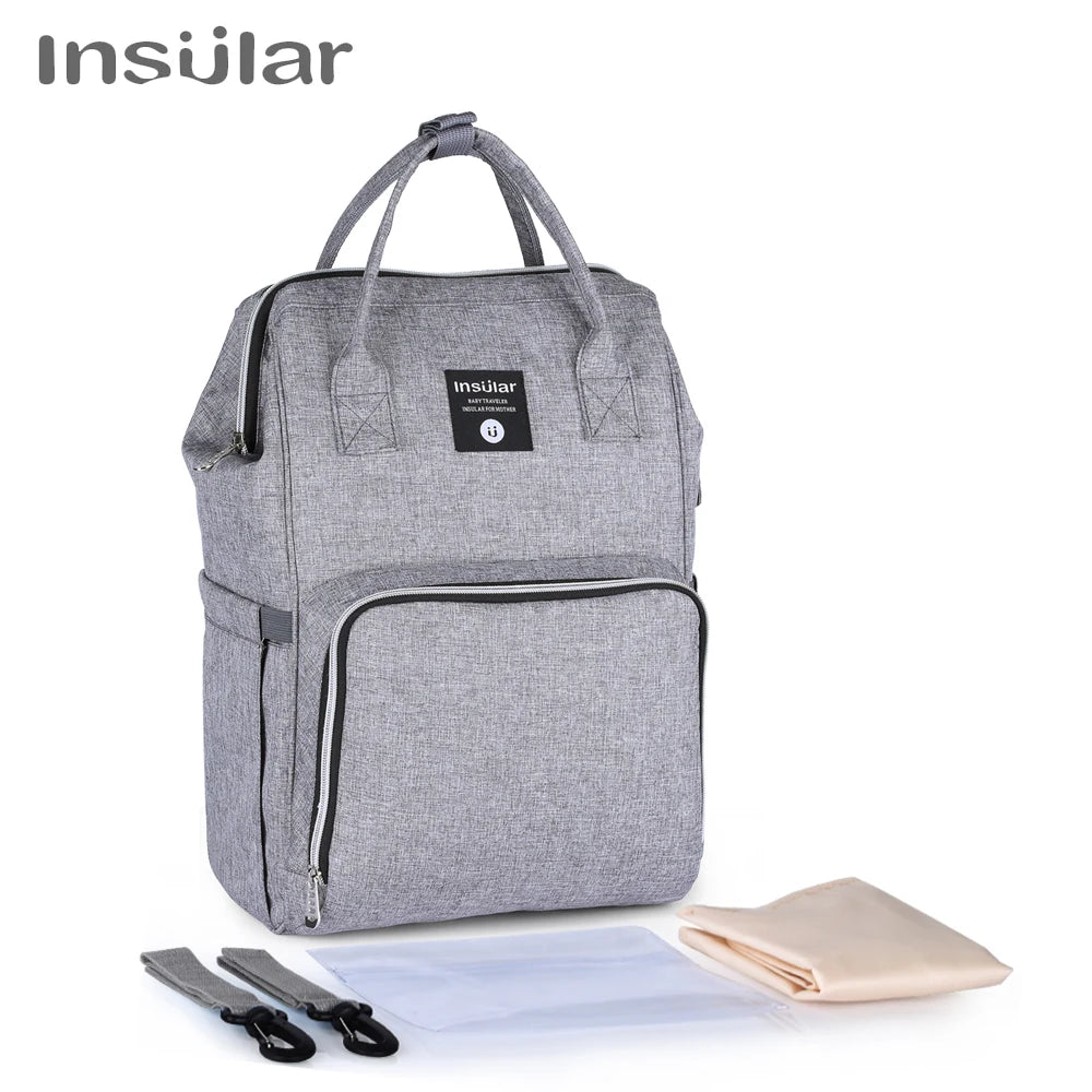 Insular Baby Diaper Backpack Bag Mummy Maternity Nappy Stroller Bag Large Capacity Baby Bag Travel Backpack Designer Nursing Bag