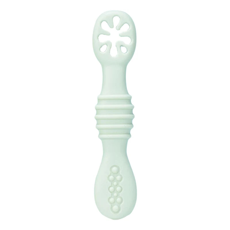 Baby Spoon Forks Set Food Grade Silicone Sticky Spoon Children Cutlery Training Spoon Kids Feeding Tableware Kitchen Accessories