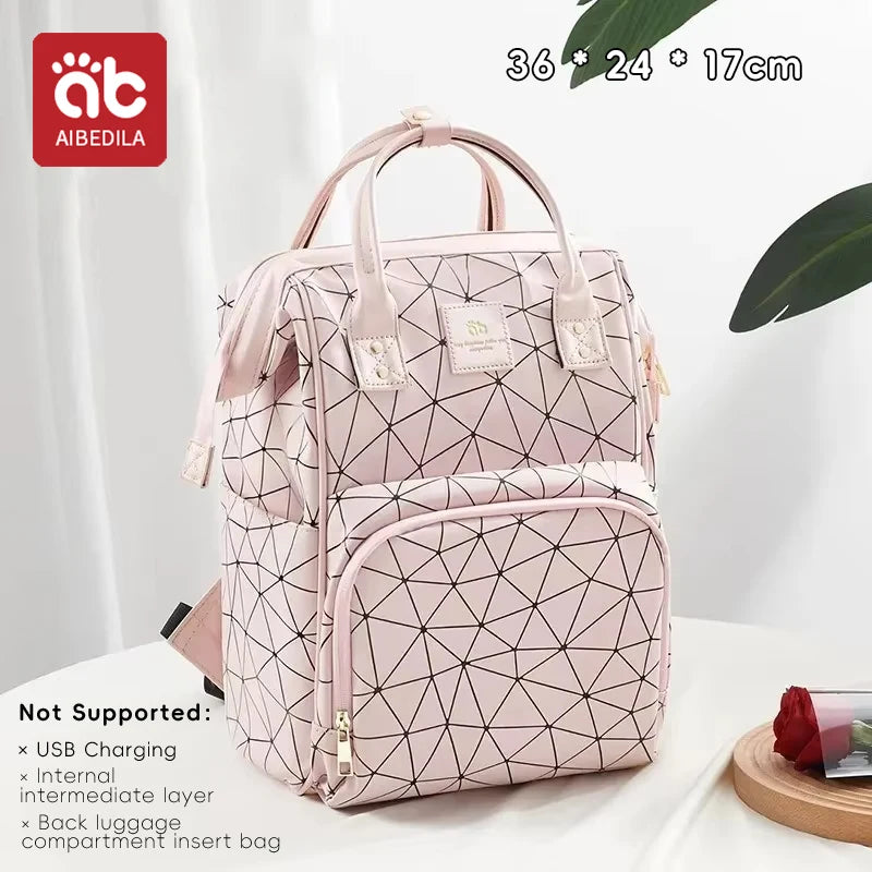 AIBEDILA Mommy Bag Waterproof Large Capacity Fashionable and High Quality Supplies Supplies for Pregnant Women Babies Backpacks