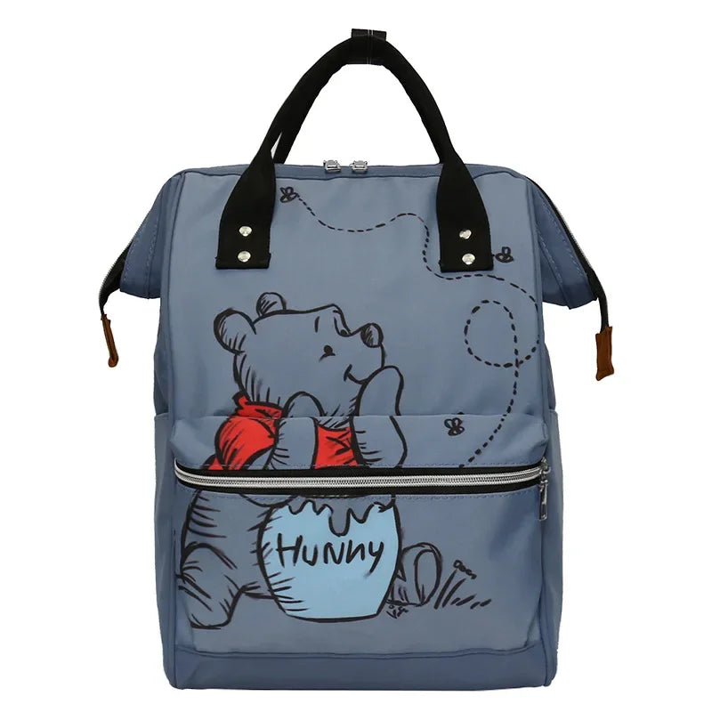Disney Winnie The Pooh New Diaper Bag Backpack Cartoon Cute Mother and Baby Bag Large Capacity Lightweight Travel Mommy Bag